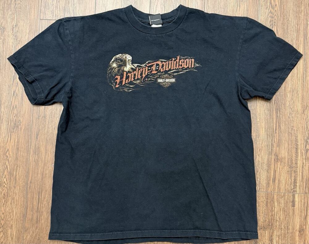 Harley Davidson Las Vegas NV Eagle Graphic T Shirt Black Mens 2XL